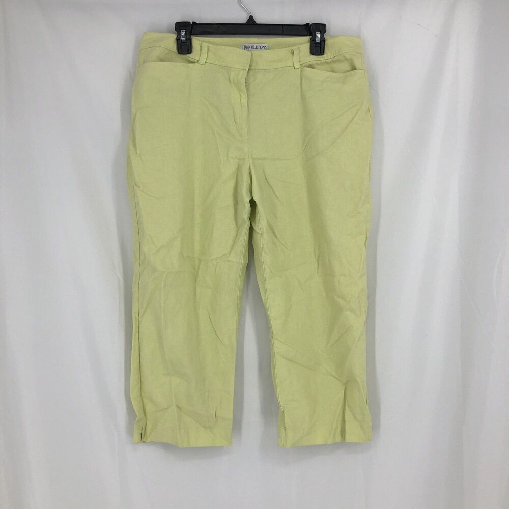 Talbots Pants Women’s Size 16 Light Lime Green Cropped Pant